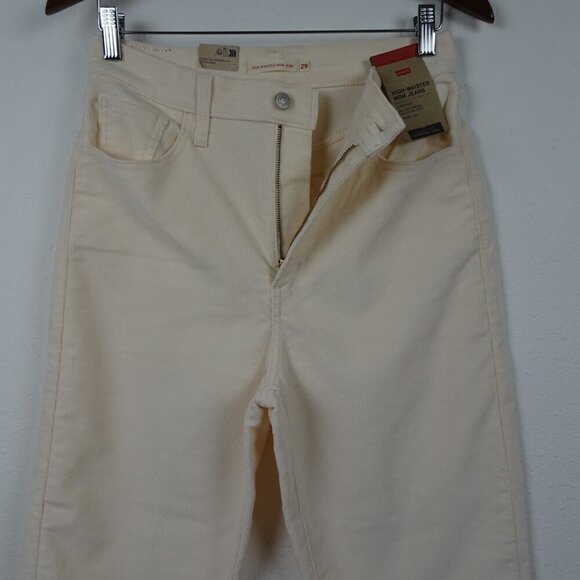 Levi's Corduroy Pants Mom Jeans Women's Size 29x29 Ivory Cords 1980's - Picture 4 of 11